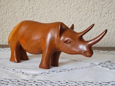 Afrika Holzfigur Nashorn 25cm