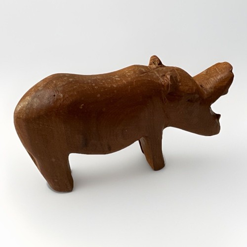 Vintage nilpferd holzfigur - ,