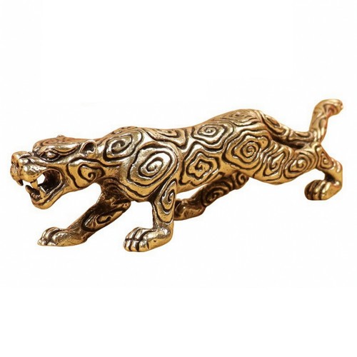Leopardenfigur aus messing - aus,