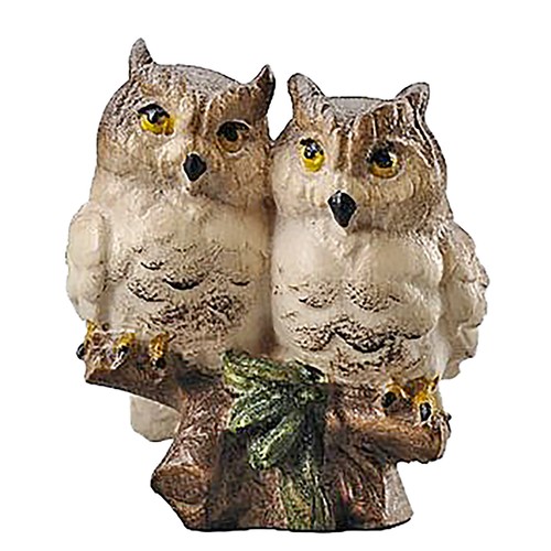 Miniatur-Eulenpaar.