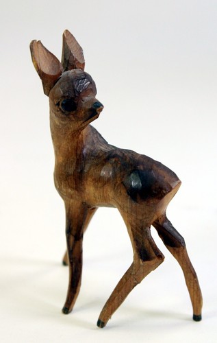 Holzfigur reh figur - reh, holz