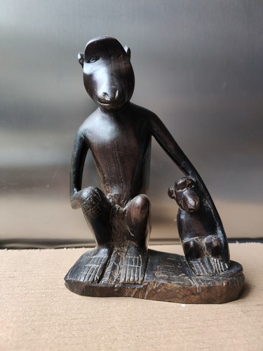 Massive ebenholz figur pavian - ebenholz,