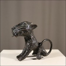 68977) Kleiner Bronze Leopard