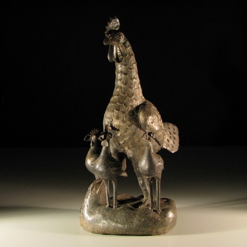 2202 großes bronze huhn mit - 2202), bronze-huhn
