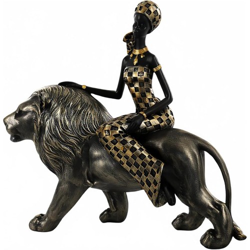 Frauenfigur mit raubkatze - frauenfigur,