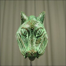 88709) Bronze Leoparden-Kopf